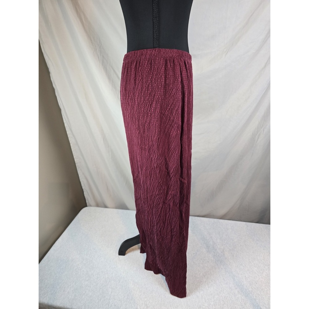 Private Edition By Chico's Womens Burgundy Skirt Size 1 USA Boho Long